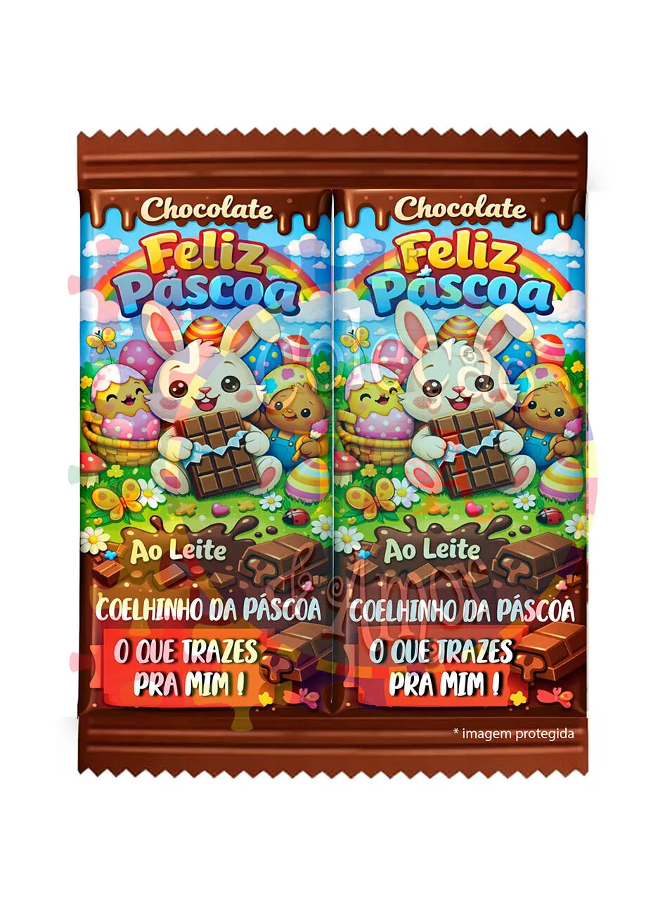 Kit 15 Adesivos de Páscoa para Barra de Chocolates Jesus Ressusc