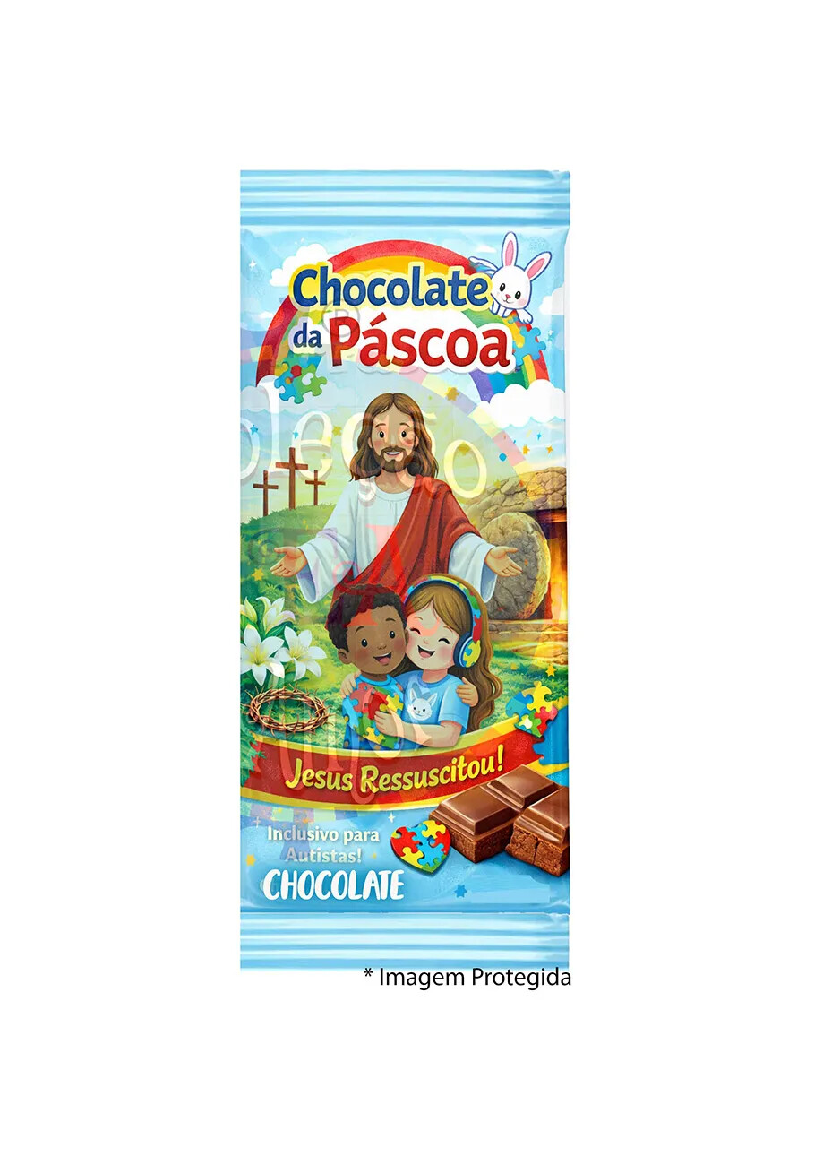 Kit 5 Adesivos de Páscoa para Autistas tema religioso Barra de C