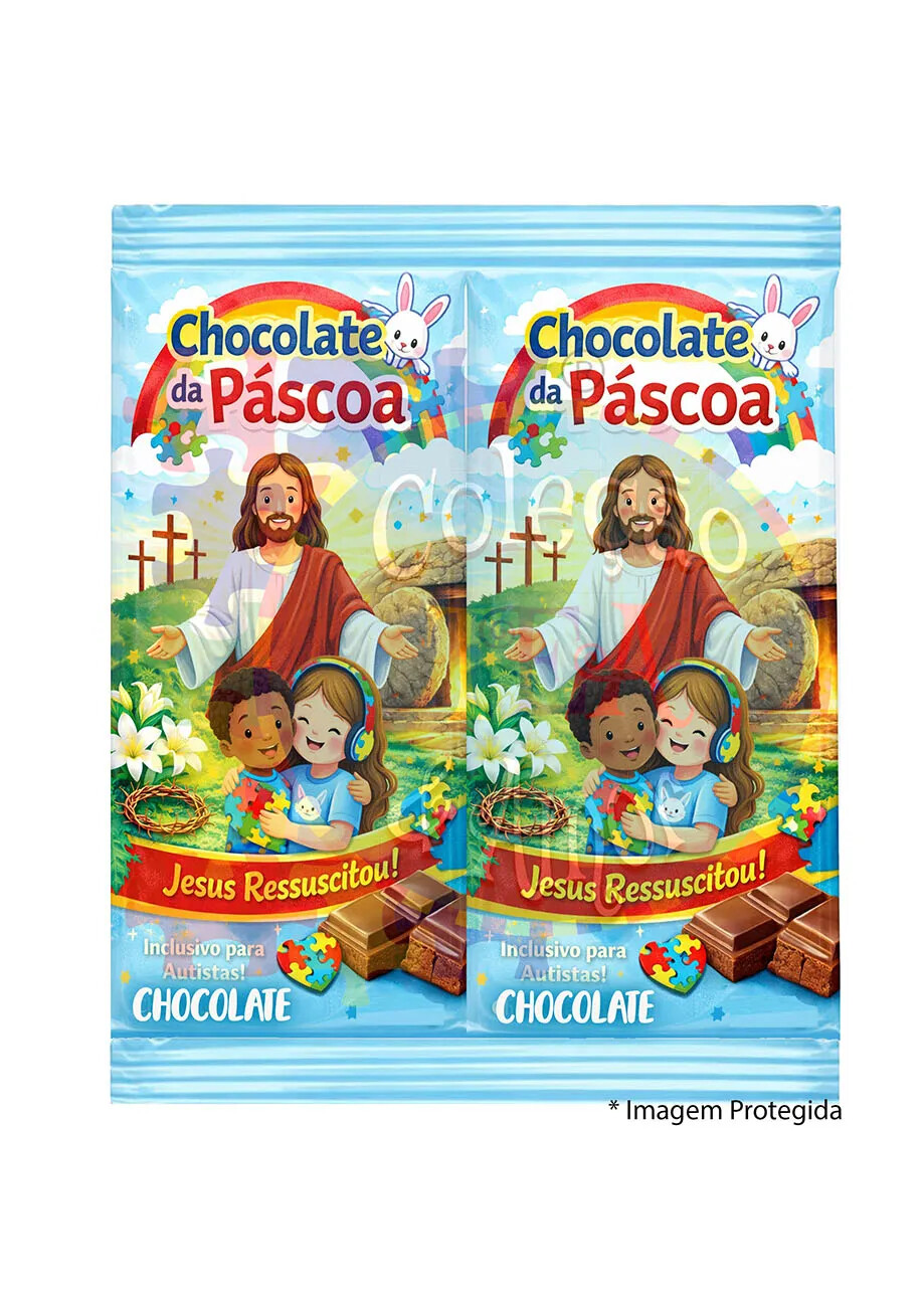 Kit 5 Adesivos de Páscoa para Autistas tema religioso Barra de C