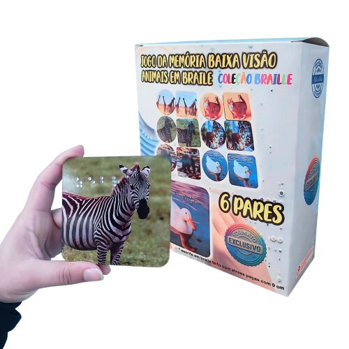 Jogo Educacional Braille para Crianças com Baixa Visão 6 Pares