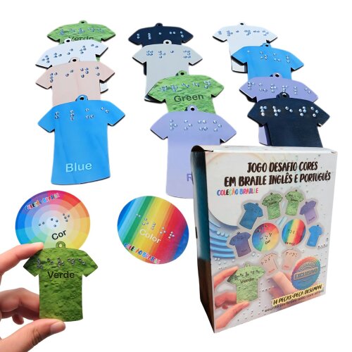 Super Jogo Desafio das cores Aprendendo Ingles em Braille