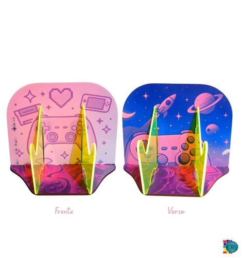 Suporte Gamer Purple Unissex para controles e Brilha no escuro