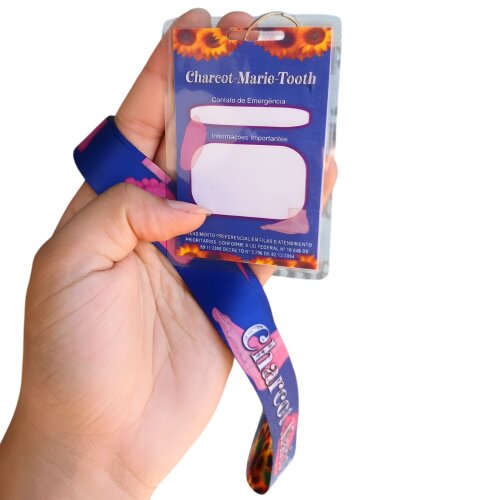 Cordão de identificação Charcot-Marie-Tooth com Girassol Dupla