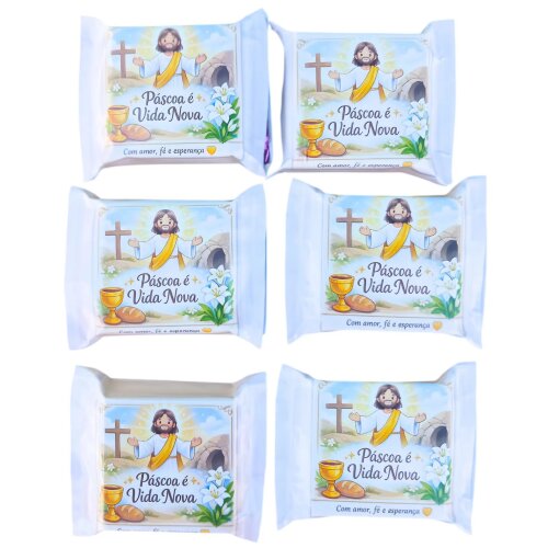 Kit 6 chocolates de Páscoa com jogo da Memória a Páscoa de Jes