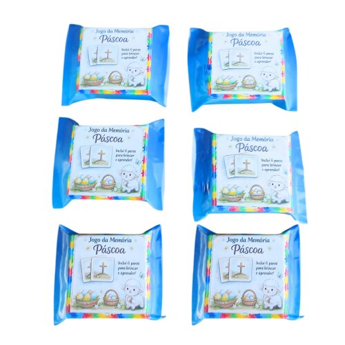 Kit 6 tabletes de chocolate Inclusivo para Crianças + jogo Memó