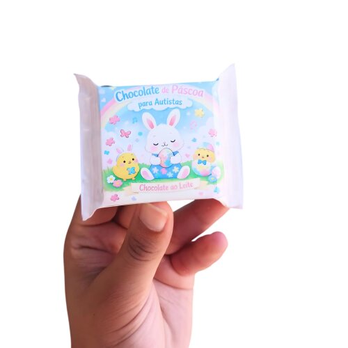 Kit 12 tabletes de Chocolate Inclusivo para Autista + 2 jogos edu