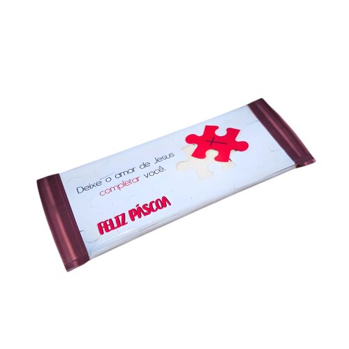 Kit 10 adesivos de Páscoa Barra de Chocolates Jesus é a Peça que falta - Faça você mesmo