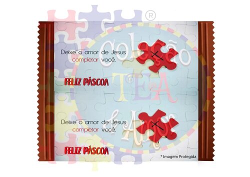 Kit 10 adesivos de Páscoa Barra de Chocolates Jesus é a Peça q