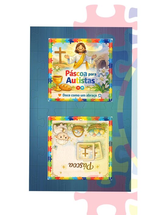 Kit 18 adesivos de Páscoa Autistas para tabletes de chocolates 5