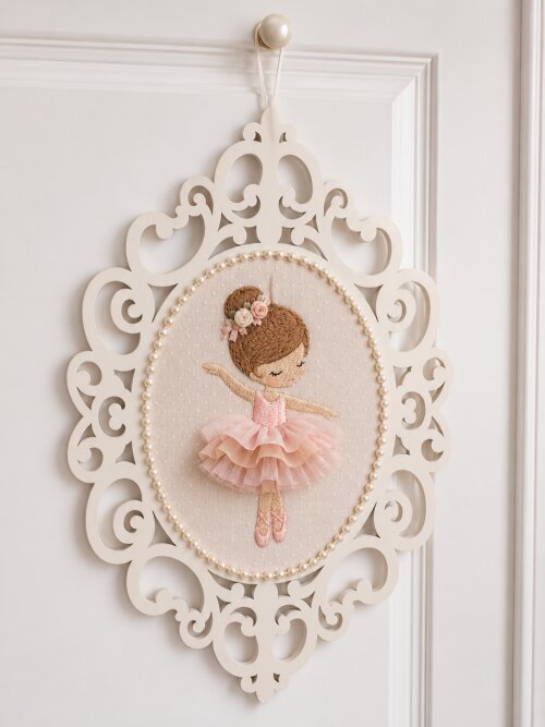 Quadro porta maternidade bailarina