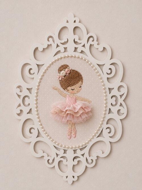 Quadro porta maternidade bailarina