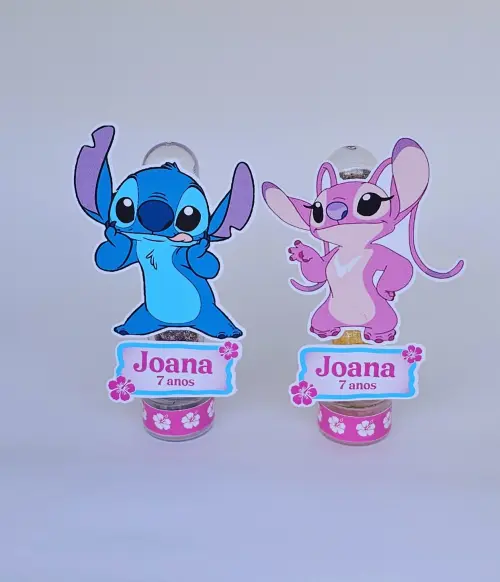 kit 20 Tubete Stitch & Angel 3D Personalizados.
