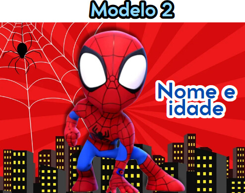 Sacolinhas PEGUE E MONTE Heróis Homem Aranha - Horizontal | Lemb