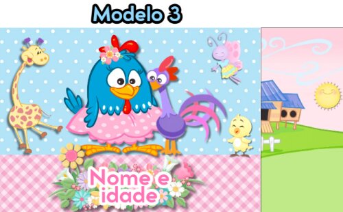 Sacolinhas PEGUE E MONTE Galinha Pintadinha - Horizontal | Lembra