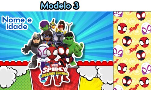 Sacolinhas PEGUE E MONTE Heróis Homem Aranha - Horizontal | Lemb