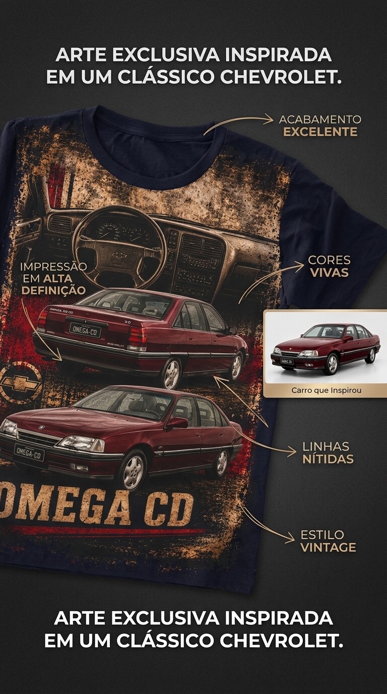 Camiseta Chevrolet Omega CD Vintage S-763