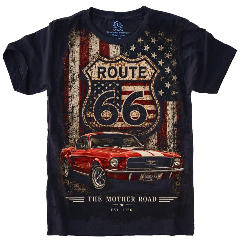 Camiseta Route 66 Mustang S-720