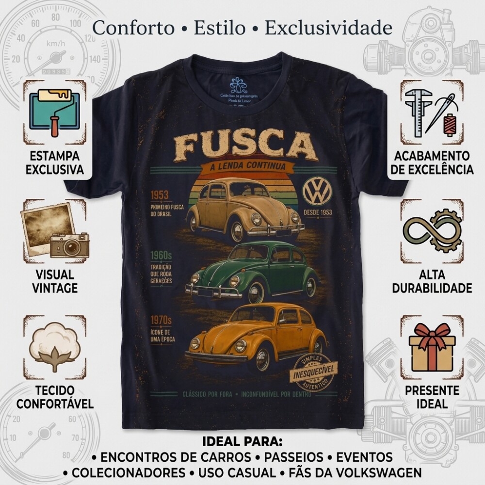 Camiseta Volkswagen Fusca Vintage S-708