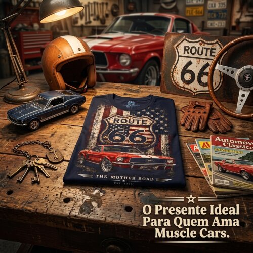 Camiseta Route 66 Mustang S-720