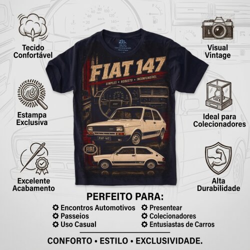 Camiseta Fiat 147 Vintage S-710