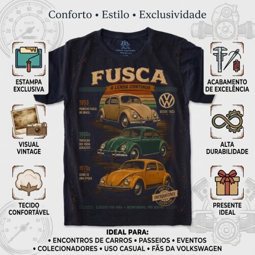 Camiseta Volkswagen Fusca Vintage S-708