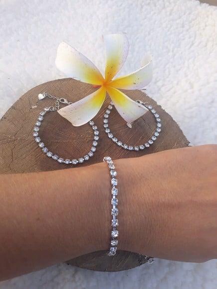 Pulseira Riviera Strass Kit com 5 Unidades