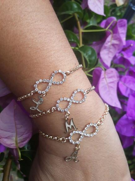 Pulseira para Madrinhas Infinito com Letra