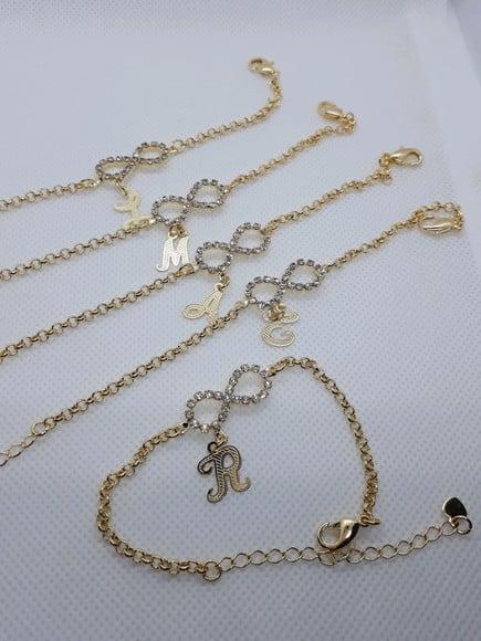 Pulseira para Madrinhas Infinito com Letra