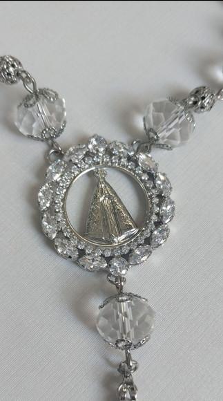 Terço Dezena de Noiva de Cristais Nossa Senhora Aparecida