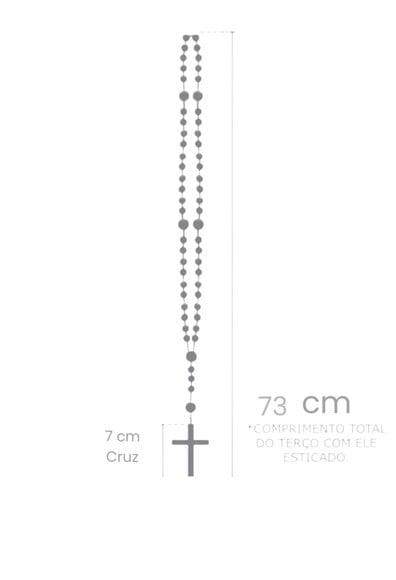 Terço Personalizado de Noiva Cristal e Zirconias