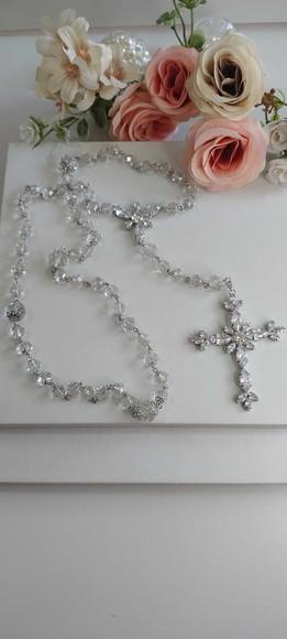 Terço Personalizado de Noiva Cristal e Zirconias