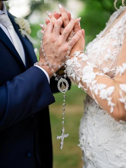Terço Personalizado Noiva de Cristal Nossa Senhora Aparecida