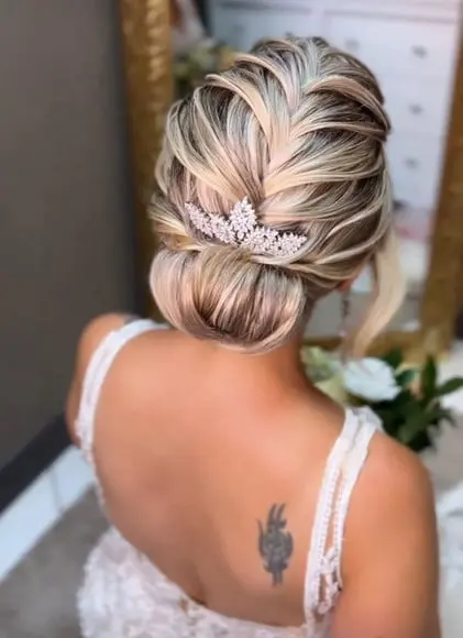 Arranjo de Cabelo Noiva Pente Zirconia