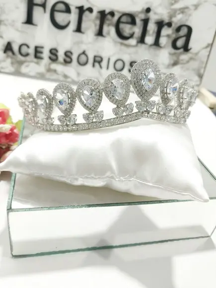 Coroa para Noivas Acessorio de Zirconia