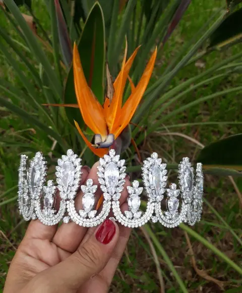 Coroa para Noivas Acessorio de Zirconia