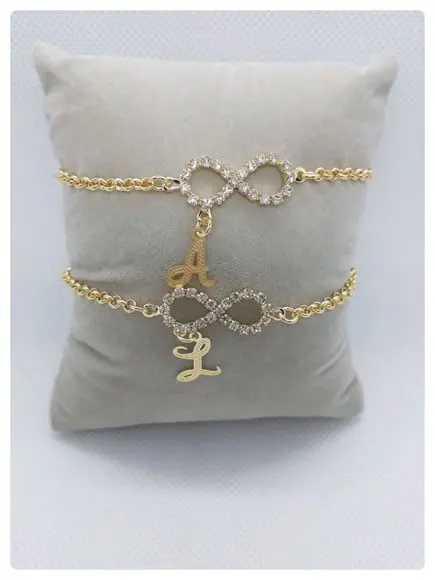 Pulseira para Madrinhas Infinito com Letra