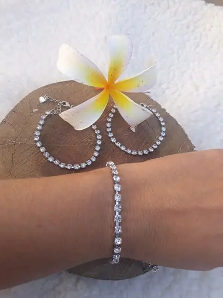 Pulseira Riviera Strass Kit com 5 Unidades