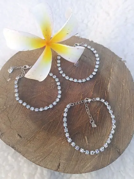 Pulseira Riviera Strass Kit com 5 Unidades