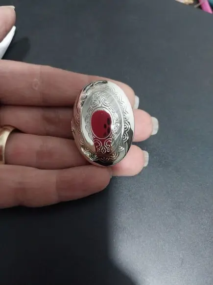Relicário Foto Broche para Lapela do Noivo