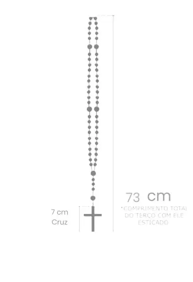 Terço Personalizado de Noiva Cristal e Zirconias