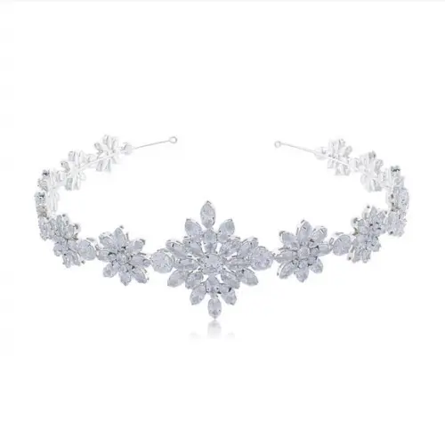 Tiara ou Porta Coque para Noivas Feita em Zirconias