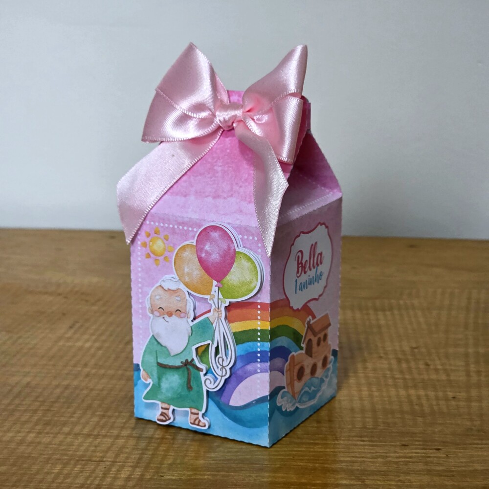 KIT FESTA PERSONALIZADO ARCA DE NOÉ MENINA (10 CAIXINHAS)