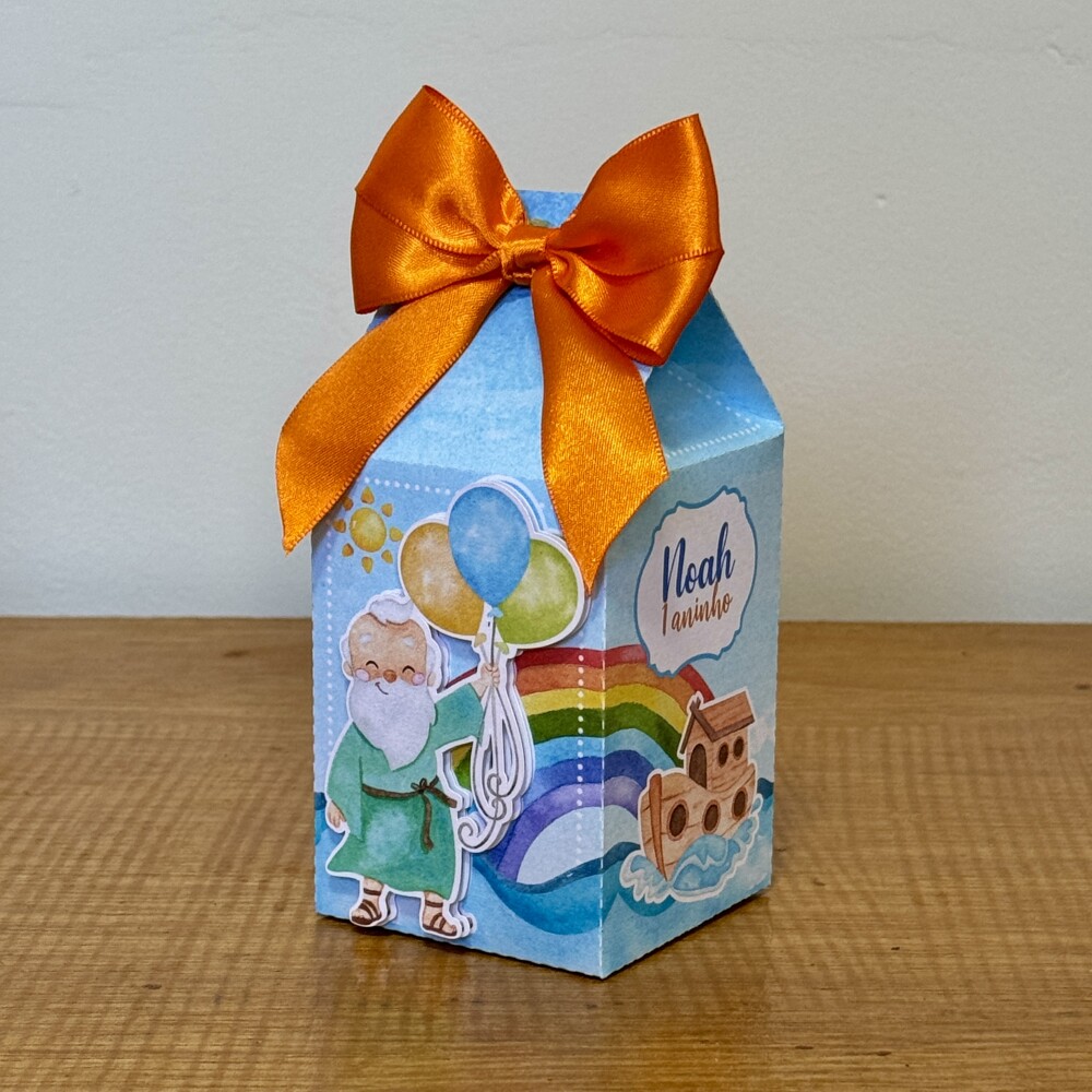 KIT FESTA PERSONALIZADO ARCA DE NOÉ MENINO (30 CAIXINHAS)