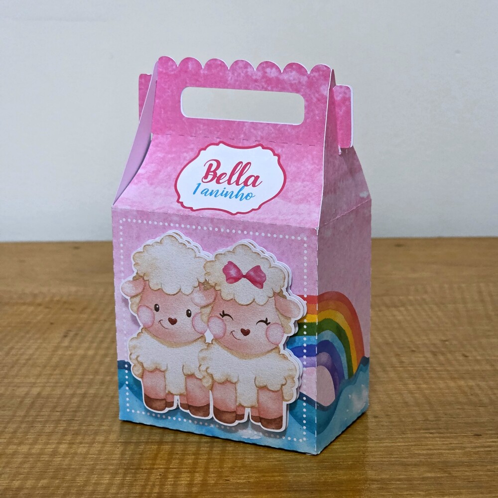 KIT FESTA PERSONALIZADO ARCA DE NOÉ MENINA (30 CAIXINHAS)