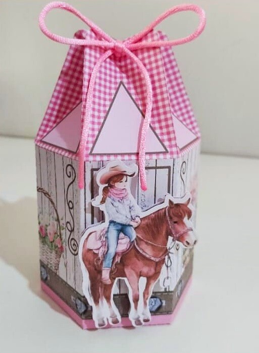 KIT FESTA PERSONALIZADO BOIADEIRA - COWGIRL (30 CAIXINHAS)