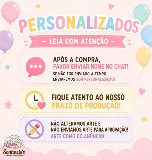KIT FESTA PERSONALIZADO ARCA DE NOÉ MENINA (10 CAIXINHAS)