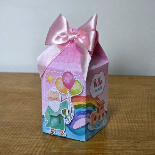 KIT FESTA PERSONALIZADO ARCA DE NOÉ MENINA (30 CAIXINHAS)