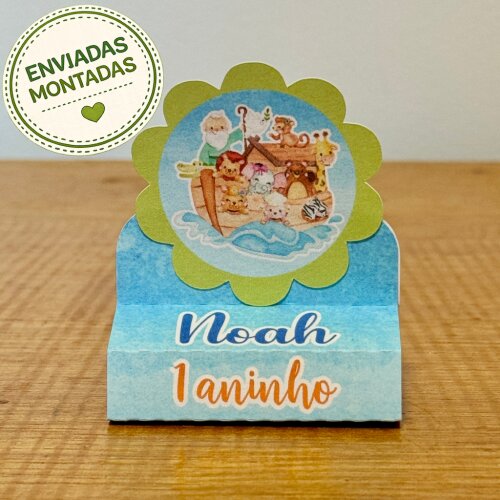 PORTA BIS DUPLO PERSONALIZADO ARCA DE NOÉ MENINO