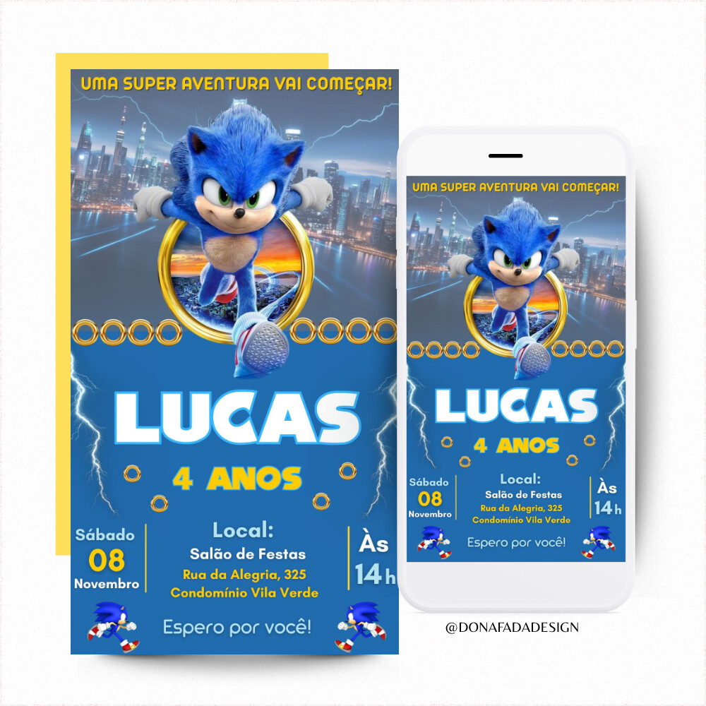 Convite Digital Sonic