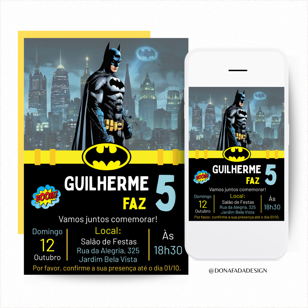 Convite Digital Batman